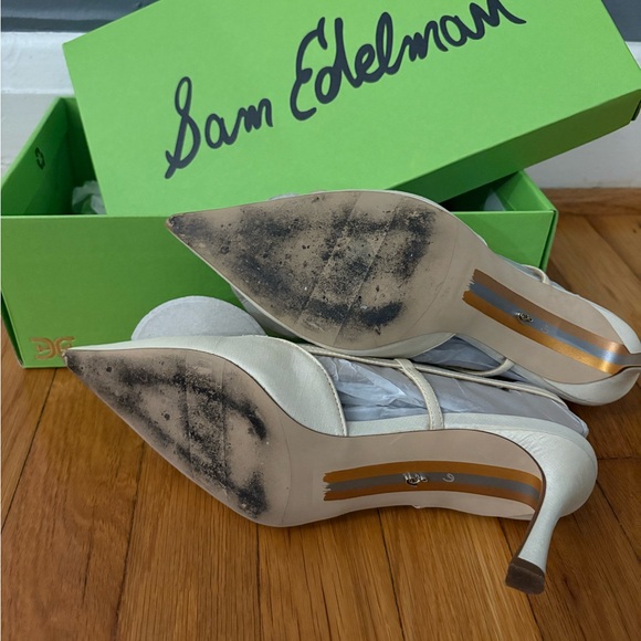 sam edelman mali slingback heel in ivory - Picture 5 of 6